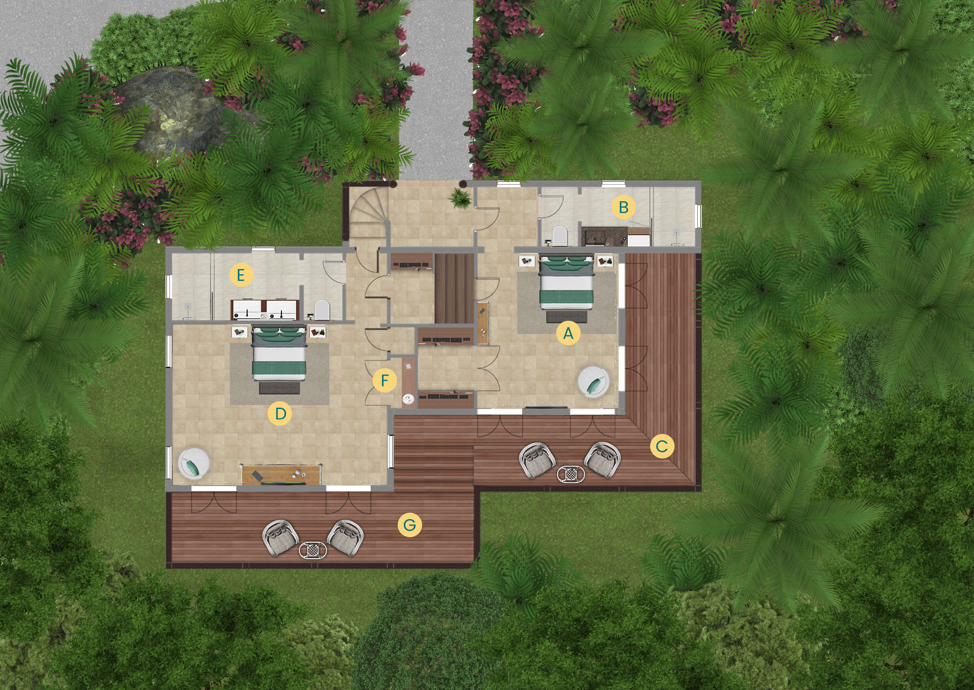 The Allamanda Villa Site Plan